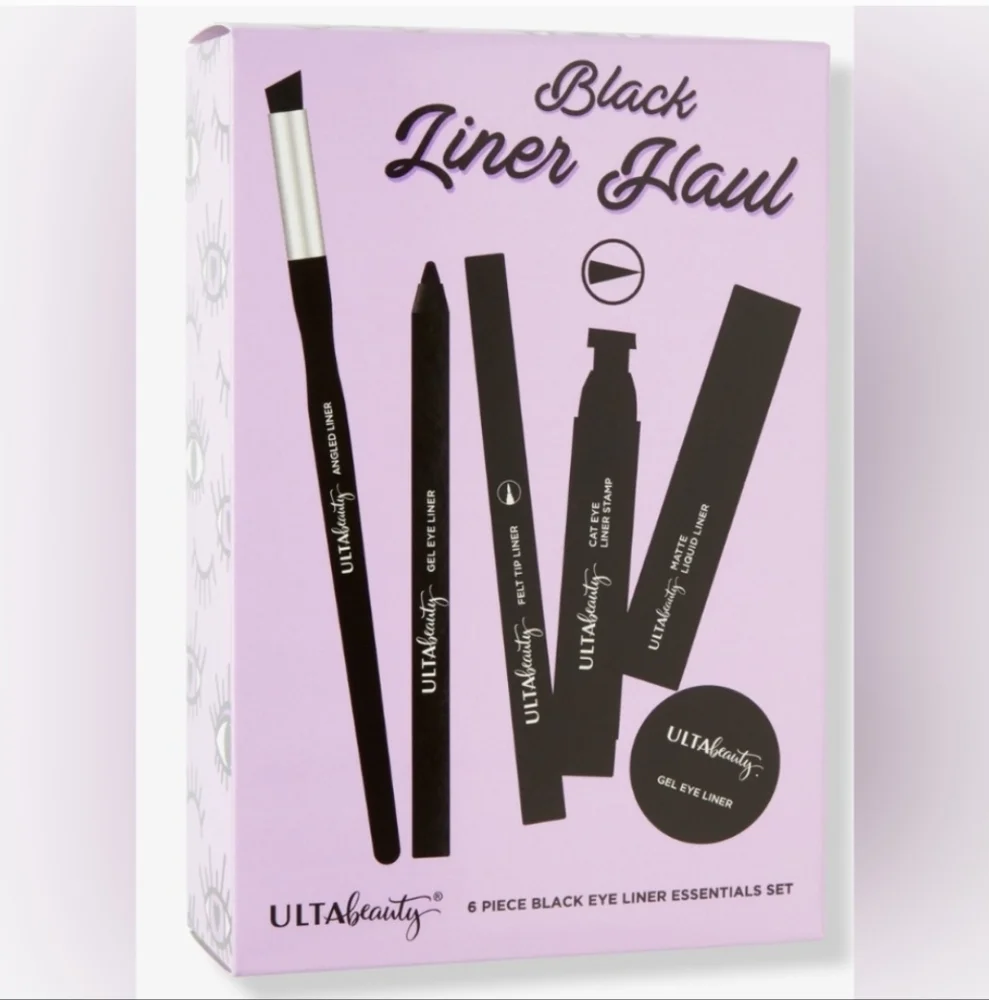 Ulta Beauty 6 Piece Black Liner Essentials Set Brand New
